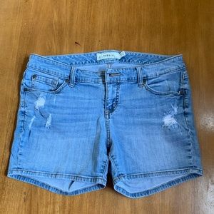 Torrid Plus Size 14 Denim Jean Shorts Distressed Ripped